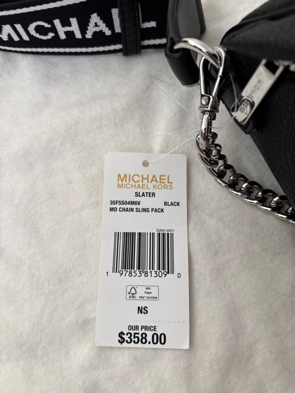 Michael Kors Black Pebbled Leather Logo Strap Crossbody Bag - Picture 2 of 16